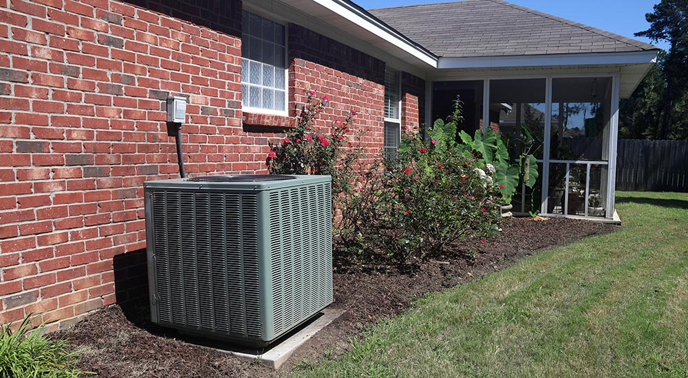 A/C Unit in Backyard