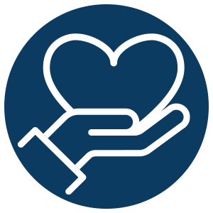 mission icon - heart held in hand